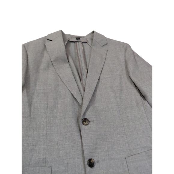 Hugo Boss Lanificio Tesse Bella Italian Fabric Gray Blazer Jacket 36R Woo - Picture 2 of 14